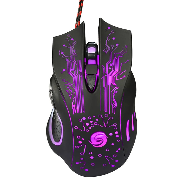K1013 6-Key USB Wired Gaming Mouse 3200DPI with Colorful LED Light (CE/RoHS/FCC) - 5