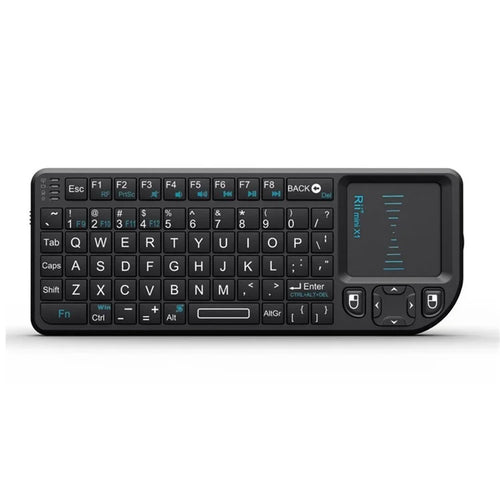 RII Mini X1 2.4GHz Wireless Keyboard with Mouse Touchpad for Laptop Tablet Smart TV - Black - 1