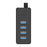 ORICO USB3.0 Desktop 4-Port HUB for Laptop Computer, Cable Length: 100cm - Black - 4