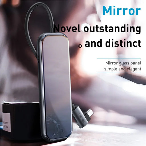 BASEUS Multi-function HUB Type-C to USB3.0*4+PD for Mobile Phone and Computer - Dark Grey - 2