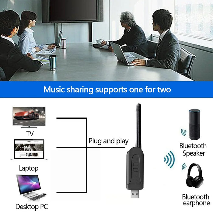 B52 AptX Low Latency / LL Bluetooth-compatible 5.0 Transmitter Audio USB Adapter 3.5mm AUX Jack Wireless Dongle - 4