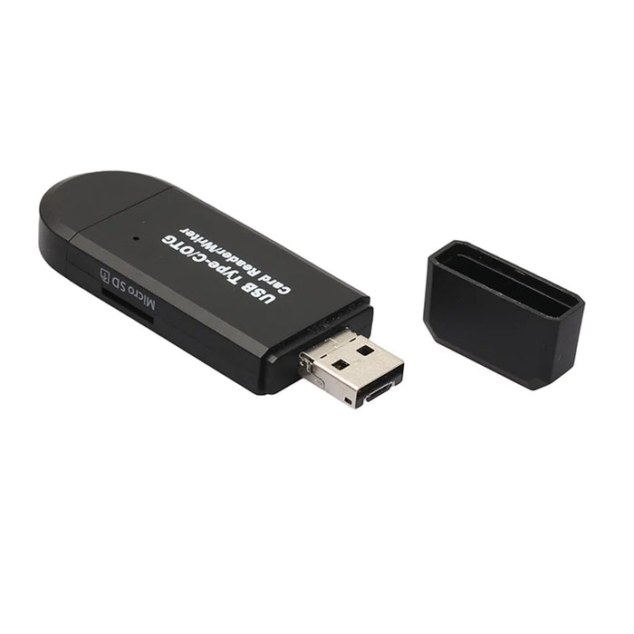 USB-C Type C + USB 3.0 + Micro USB OTG TF/SD Card Reader for Phone MacBook - 2