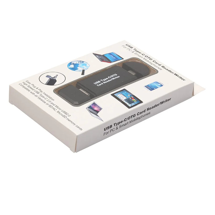 USB-C Type C + USB 3.0 + Micro USB OTG TF/SD Card Reader for Phone MacBook - 6