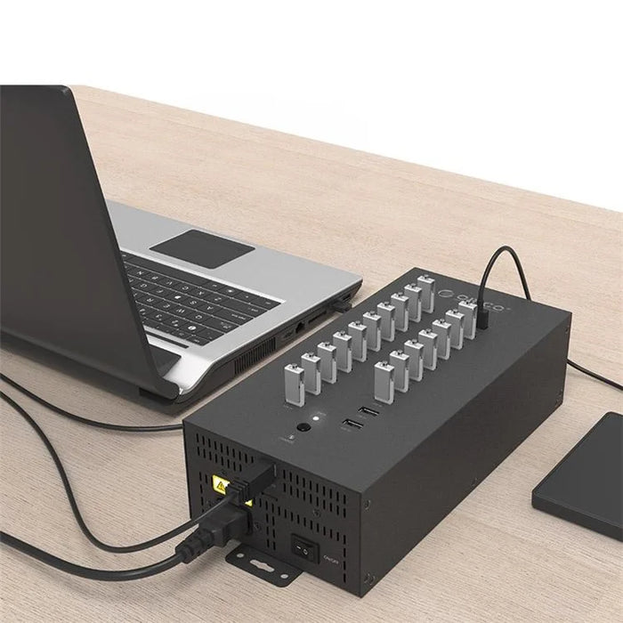 ORICO CE/FCC/RoHS Industrial 150W Charge/Data Mode 20-Port USB2.0 Hub (IH20P) - US Plug - 4