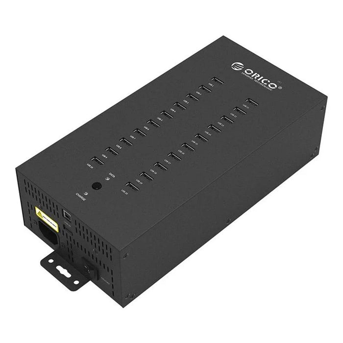 ORICO CE/FCC/RoHS Industrial 150W Charge/Data Mode 20-Port USB2.0 Hub (IH20P) - US Plug - 5