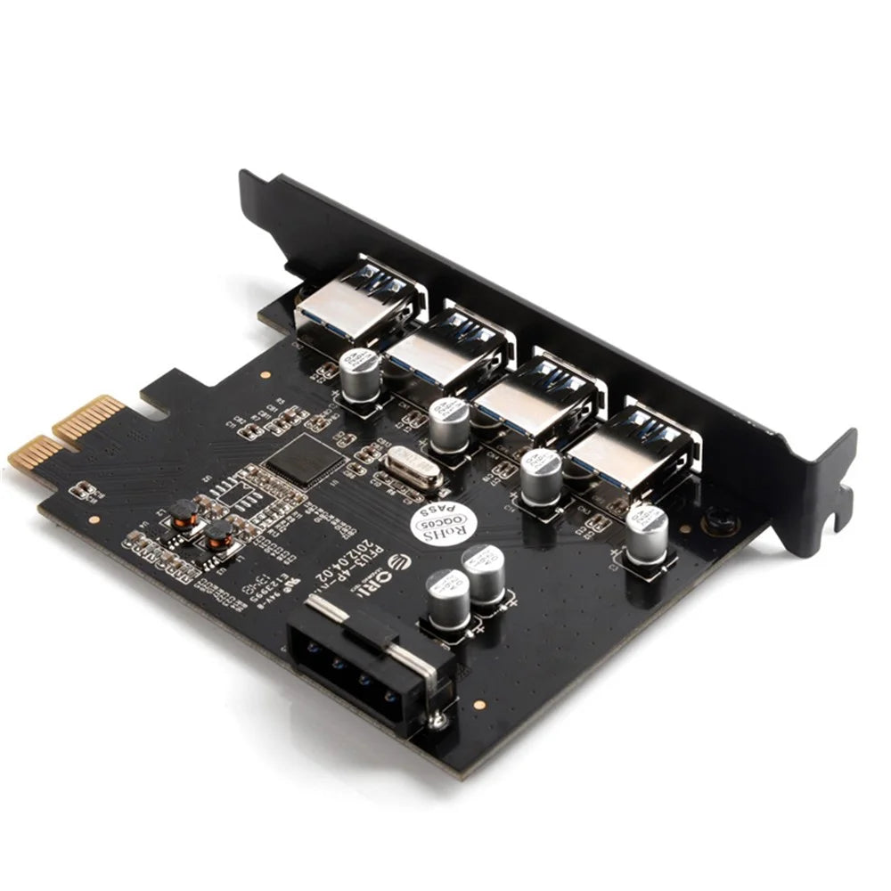 ORICO PME-4U 4-Port USB3.0 PCI-E Expansion Card 3.0 Adapter to USB 3.0 HUB PCI-E Extender Card - 3