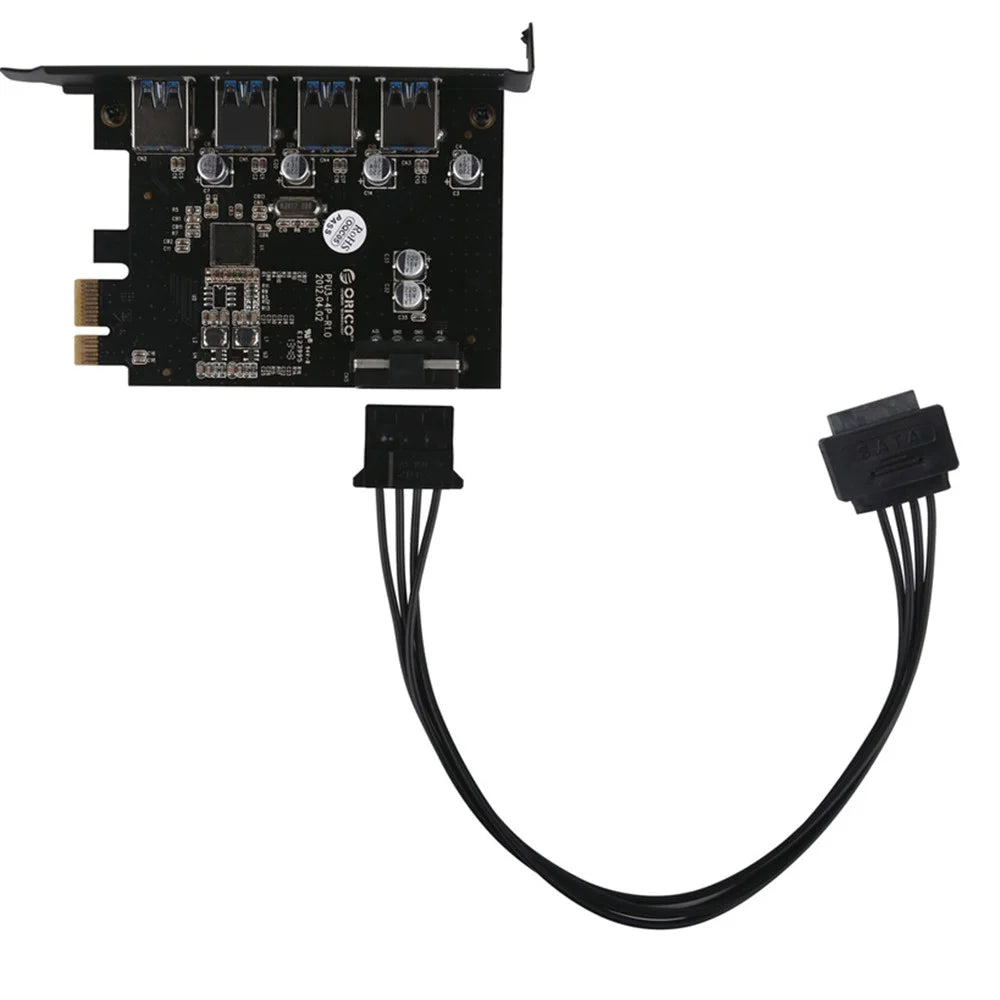 ORICO PME-4U 4-Port USB3.0 PCI-E Expansion Card 3.0 Adapter to USB 3.0 HUB PCI-E Extender Card - 4