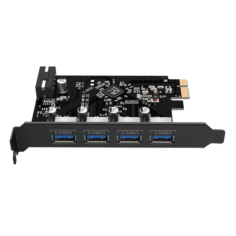 ORICO 4 Port USB 3.0 Hub PCI-Express Card Adapter Host Controller for Windows XP Vista PC Laptop (PVU3-4P) - 5