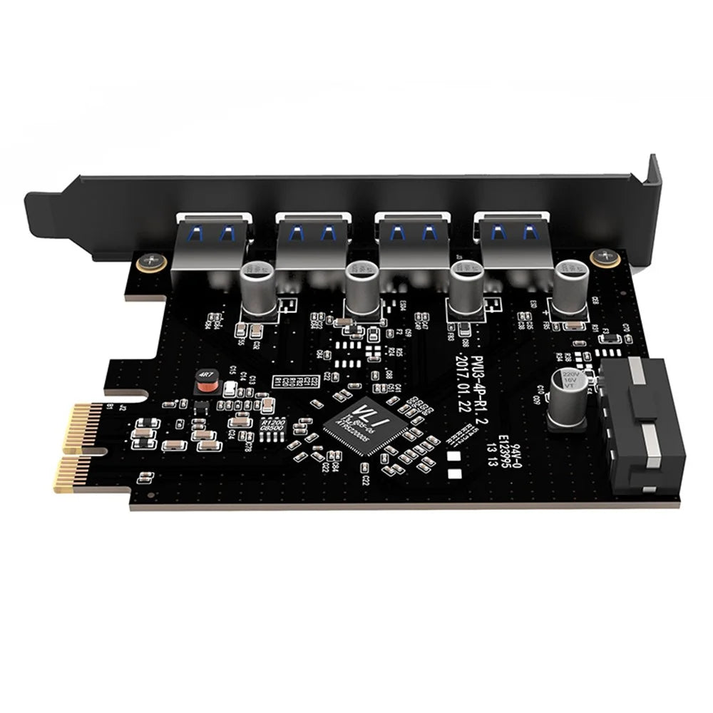 ORICO 4 Port USB 3.0 Hub PCI-Express Card Adapter Host Controller for Windows XP Vista PC Laptop (PVU3-4P) - 6