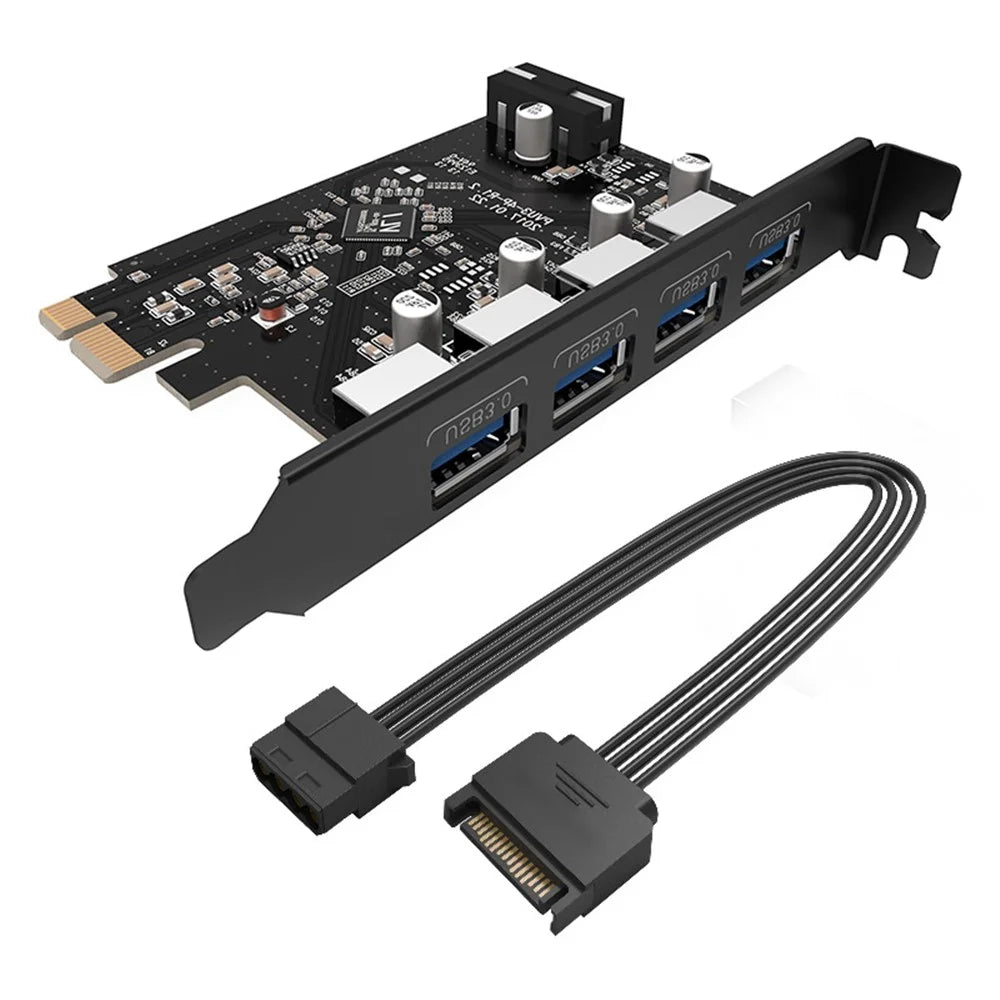 ORICO 4 Port USB 3.0 Hub PCI-Express Card Adapter Host Controller for Windows XP Vista PC Laptop (PVU3-4P) - 7