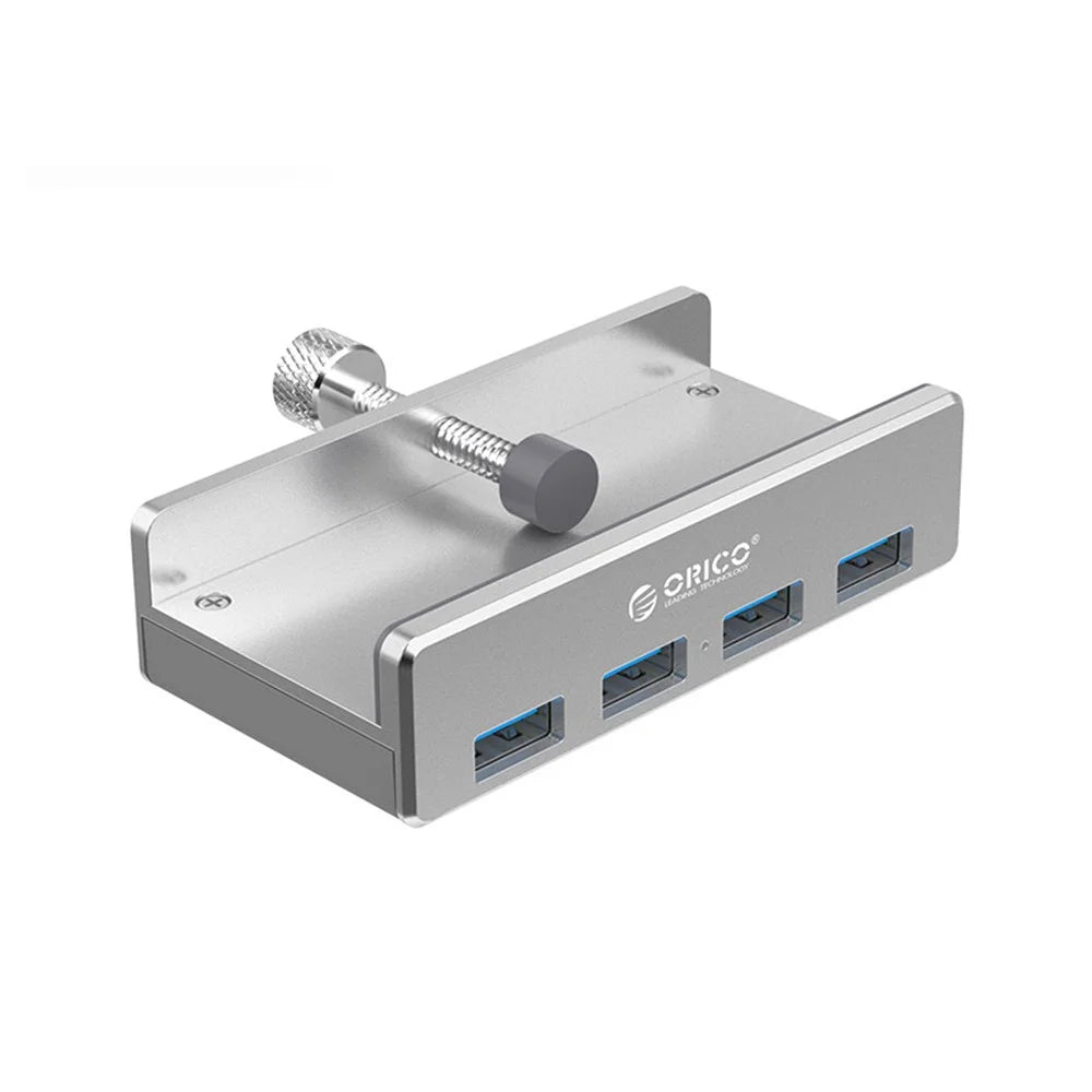 ORICO MH4PU 4 USB 3.0 Hub High Speed Charge 5Gbps Data Transmission Clip-type USB Splitter Adapter for Desktop Laptop, Clip Range 10-32mm - 1