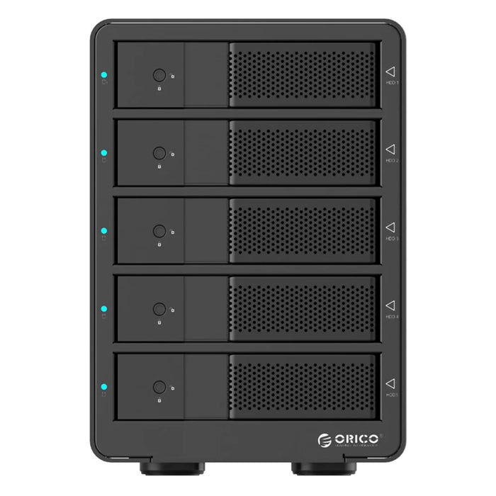 ORICO 9558RU3 Aluminum USB 3.0 5 Bay 3.5-inch SATA Hard Drive Enclosure with RAID Function - EU Plug - 1