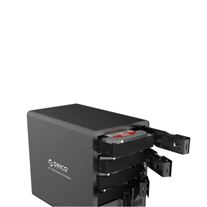 ORICO 9558RU3 Aluminum USB 3.0 5 Bay 3.5-inch SATA Hard Drive Enclosure with RAID Function - EU Plug - 3