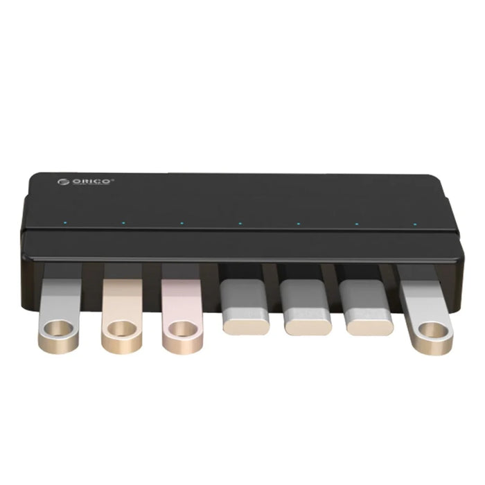 ORICO H7928-U3 7 Ports USB 3.0 Desktop HUB with 12V/2A Power Adapter - US Plug - 7