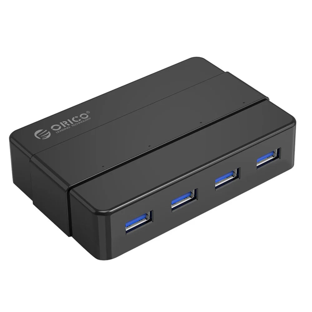 ORICO H4928-U3 4-Port USB3.0 Hub for Windows XP / Vista / 7 / 8 / 10 / Linux / Mac OS - Black / EU Plug - 1