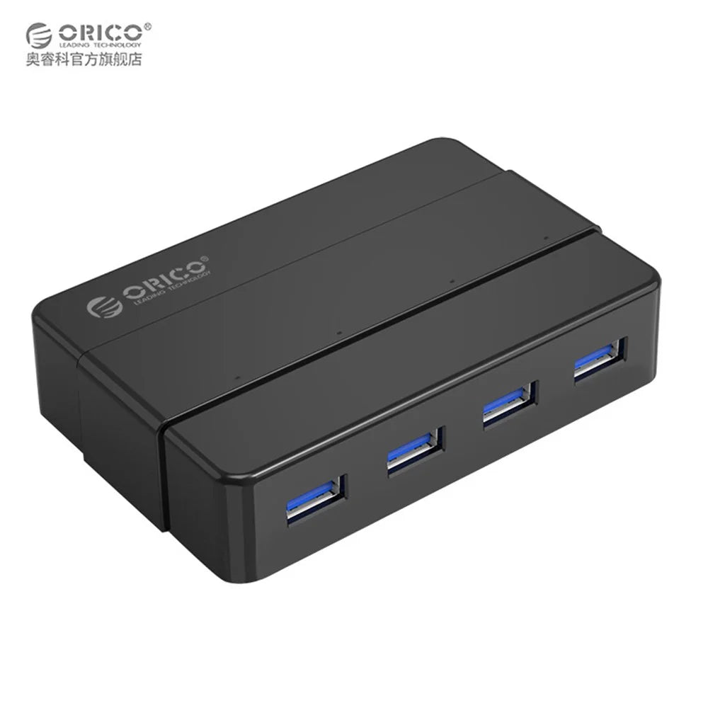 ORICO H4928-U3 4-Port USB3.0 Hub for Windows XP / Vista / 7 / 8 / 10 / Linux / Mac OS - Black / EU Plug - 2