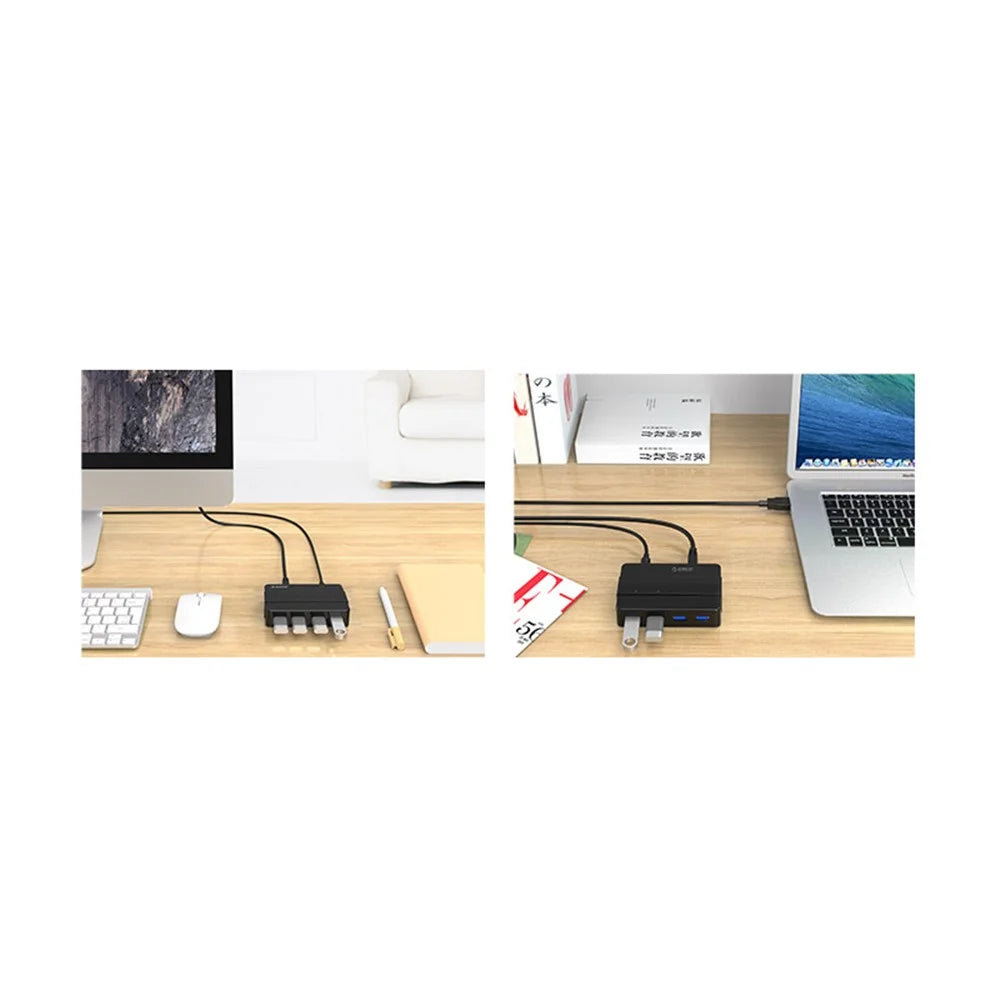 ORICO H4928-U3 4-Port USB3.0 Hub for Windows XP / Vista / 7 / 8 / 10 / Linux / Mac OS - Black / EU Plug - 7