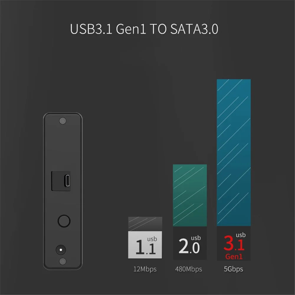 ORICO 7688C3 3.5-inch Type-C External Hard Drive Enclosure - EU Plug - 7