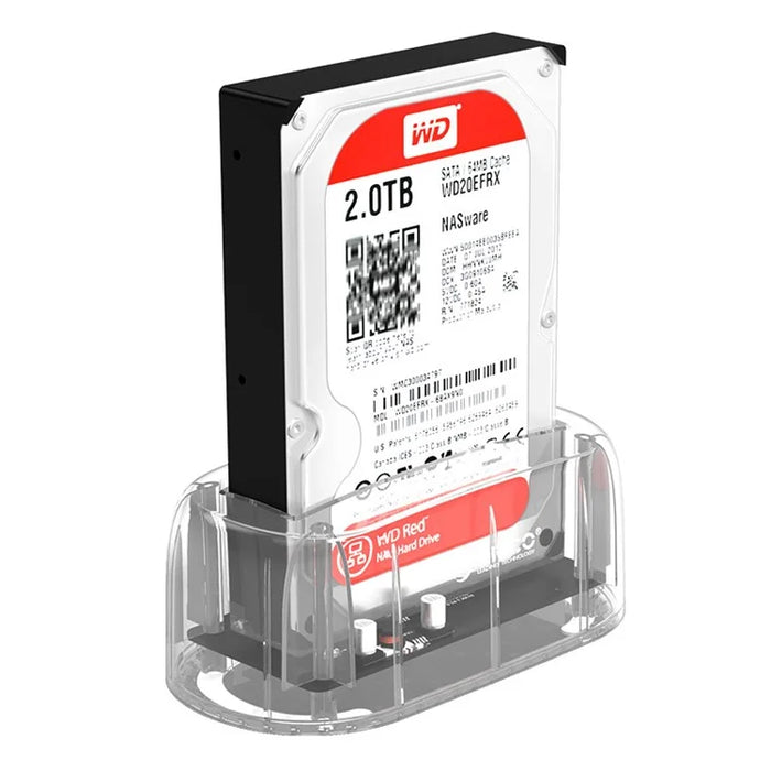 ORICO 6139U3-CR Transparent USB 3.0 to SATA 3.0 HDD Docking Station - US Plug - 2