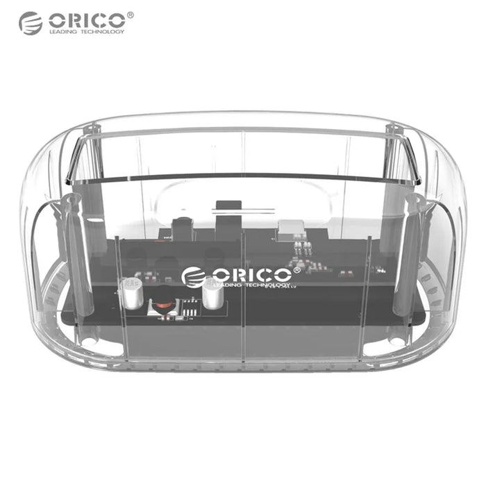 ORICO 6139U3-CR Transparent USB 3.0 to SATA 3.0 HDD Docking Station - US Plug - 3