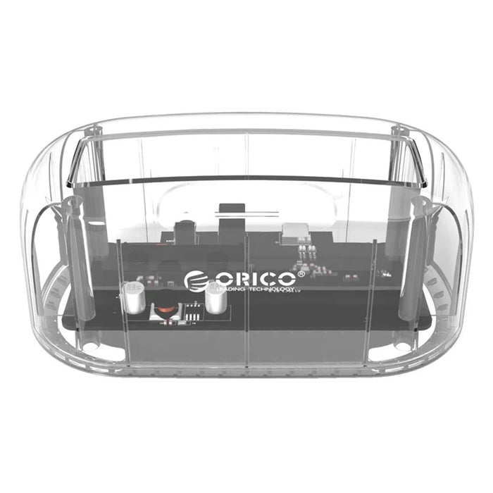 ORICO 6139U3-CR Transparent USB 3.0 to SATA 3.0 HDD Docking Station - US Plug - 4