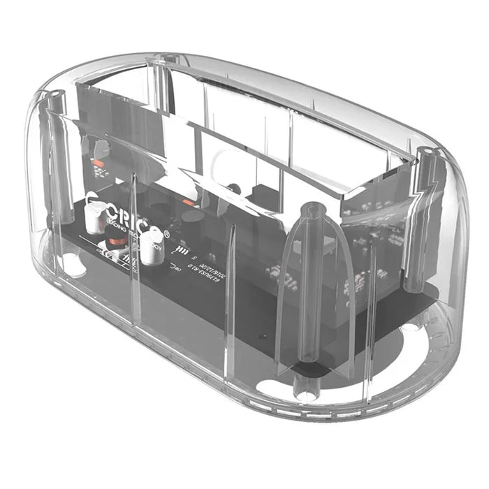 ORICO 6139U3-CR Transparent USB 3.0 to SATA 3.0 HDD Docking Station - US Plug - 6