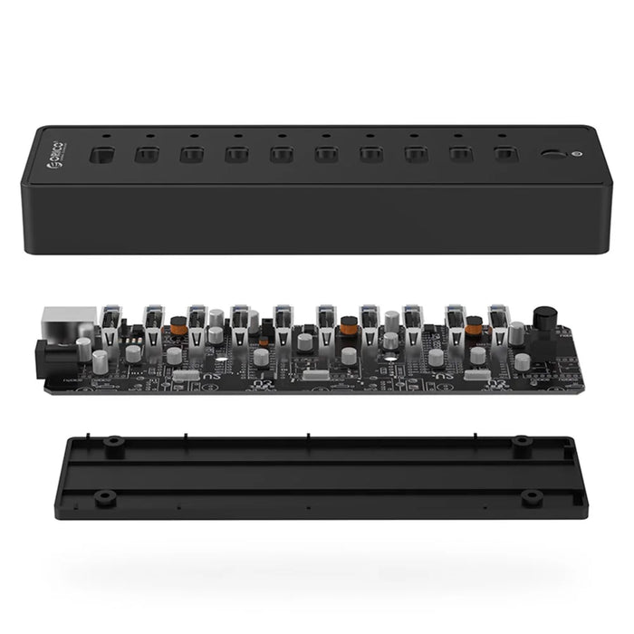 ORICO P10-U2 480Mbps 10 Ports USB2.0 Hub - US Plug - 5