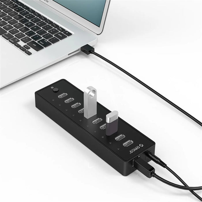 ORICO P10-U2 480Mbps 10 Ports USB2.0 Hub - US Plug - 7