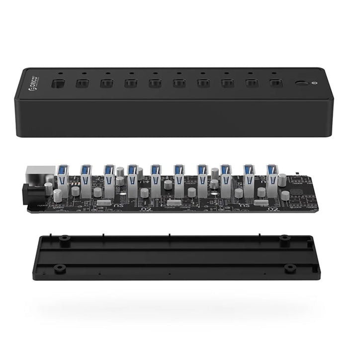 ORICO P10-U3 Super High Speed 5Gbps 10 Ports USB3.0 Hub - US Plug - 5