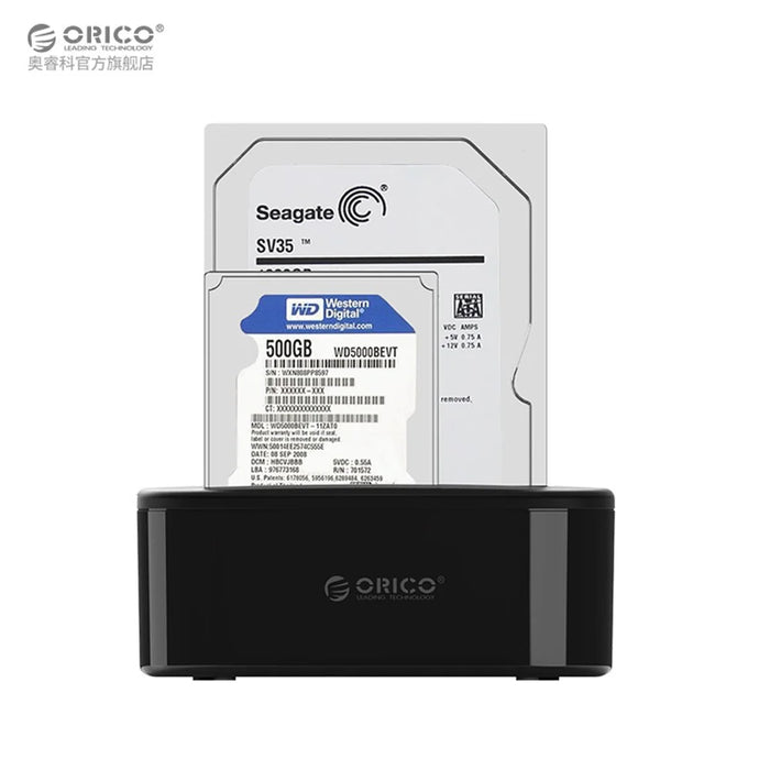ORICO 6228US3 Dual Bay USB3.0 Hard Drive Docking Station for 2.5/3.5 Inch SATA HDD Hard Drive - 4