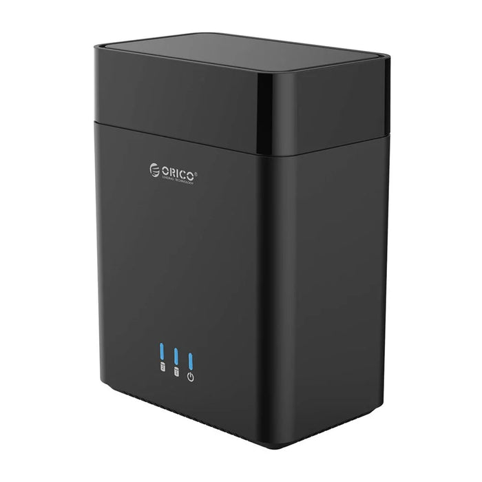 ORICO DS200U3-BK 3.5 Inch 2 Bay Magnetic Type USB 3.0 Hard Drive Enclosure - AU Plug - 3