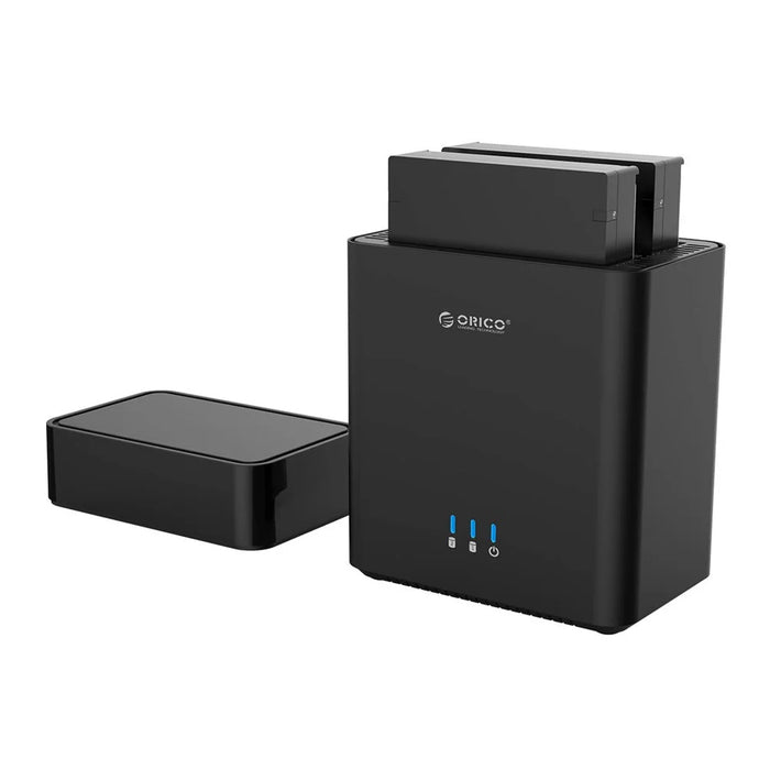 ORICO DS200U3-BK 3.5 Inch 2 Bay Magnetic Type USB 3.0 Hard Drive Enclosure - AU Plug - 5