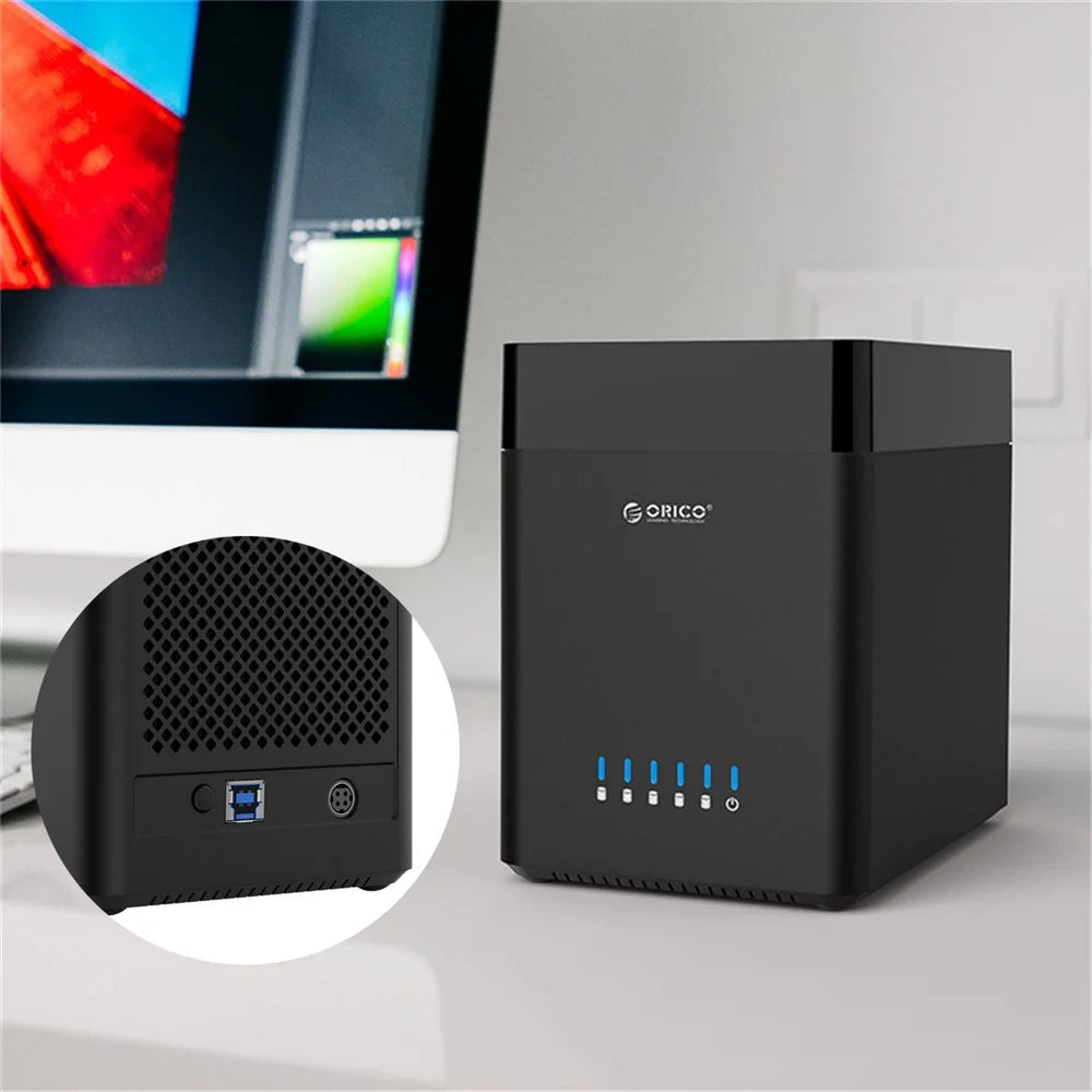ORICO DS500U3-BK 3.5 inch 5 Bay Magnetic-type USB3.0 Hard Drive Enclosure - EU Plug - 1