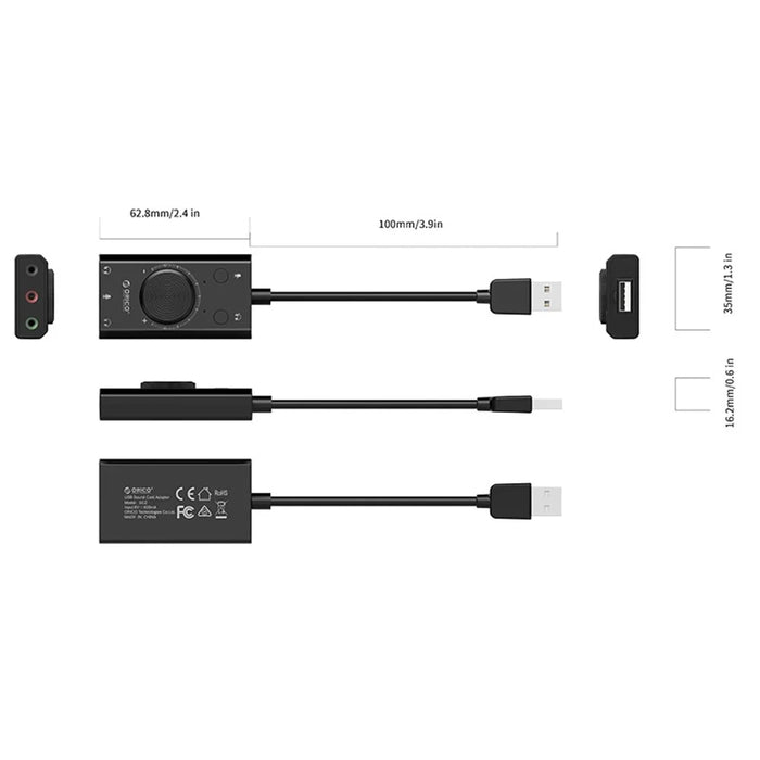 ORICO SC2 Multifunction USB External Sound Card - 6