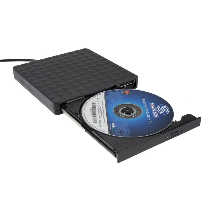 Rhombus Shape External Optical Drive DVD-RW [with USB3.0 Port Cable] for Notebook / PC / Macbook - 5