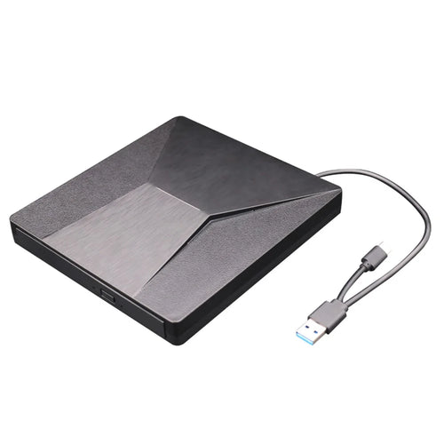 XD007-B Brushed External Drive DVD-ROM [Type-C & USB Ports Cables] for Notebook / PC / Macbook - 1