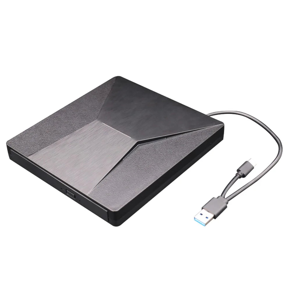 XD007-B Brushed External Drive DVD-ROM [Type-C & USB Ports Cables] for Notebook / PC / Macbook - 1