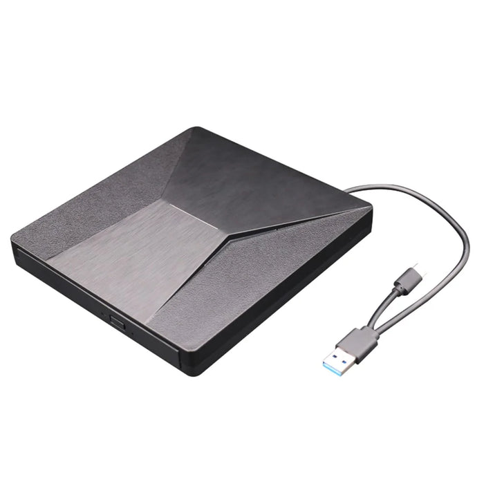 XD007-B Brushed External Drive DVD-ROM [Type-C & USB Ports Cables] for Notebook / PC / Macbook - 1