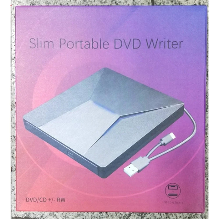 XD007-B Brushed External Drive DVD-ROM [Type-C & USB Ports Cables] for Notebook / PC / Macbook - 4
