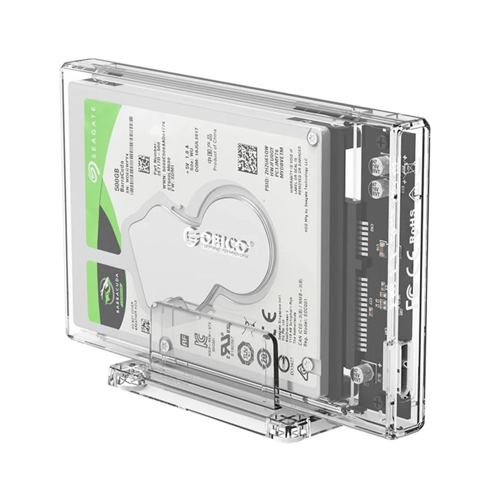 ORICO 2159U3 2.5 inch Transparent USB3.0 Hard Drive Enclosure with Stand 2.5inch HDD / SSD - 3