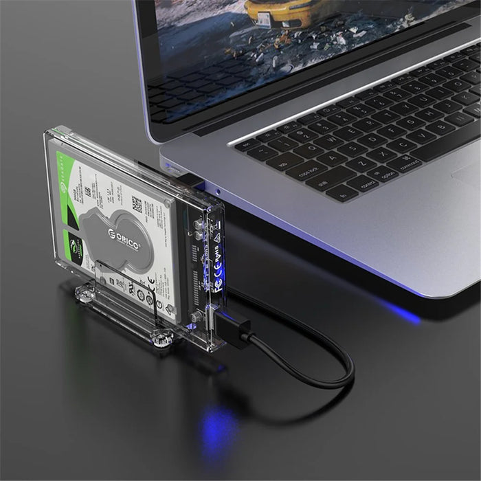 ORICO 2159U3 2.5 inch Transparent USB3.0 Hard Drive Enclosure with Stand 2.5inch HDD / SSD - 7