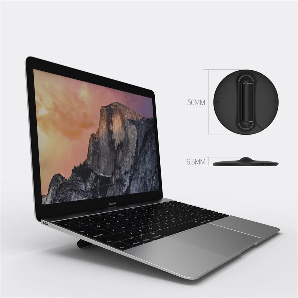 Universal Folding Portable Laptop Stand Bracket Adjustable Angles Portable Cooling Pad - Black - 5