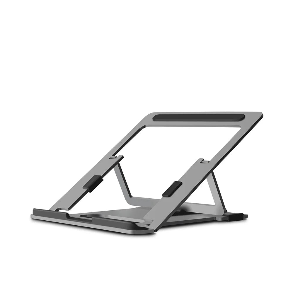 JP-1 Aluminum Alloy Adjustable Laptop Stand Foldable Notebook Desktop Mount Cooling Bracket - Dark Grey - 1
