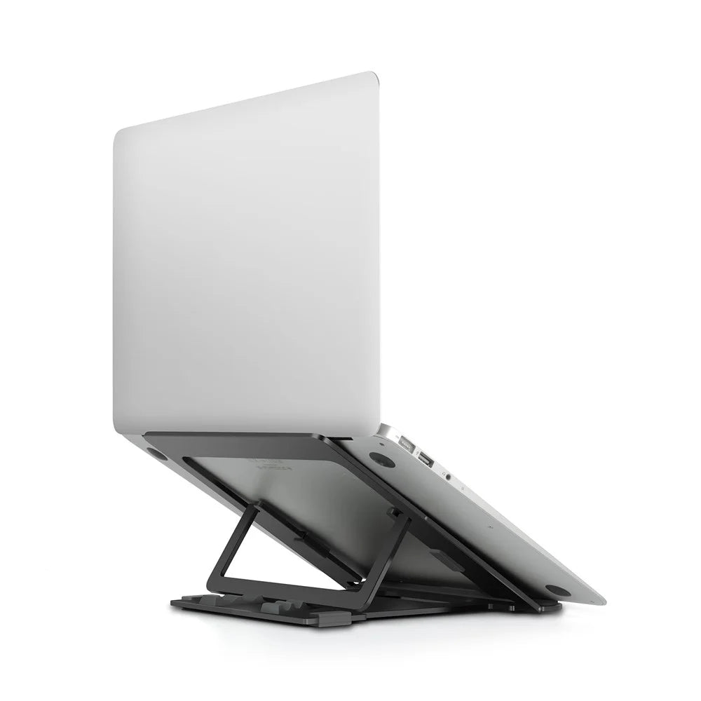 JP-1 Aluminum Alloy Adjustable Laptop Stand Foldable Notebook Desktop Mount Cooling Bracket - Dark Grey - 2