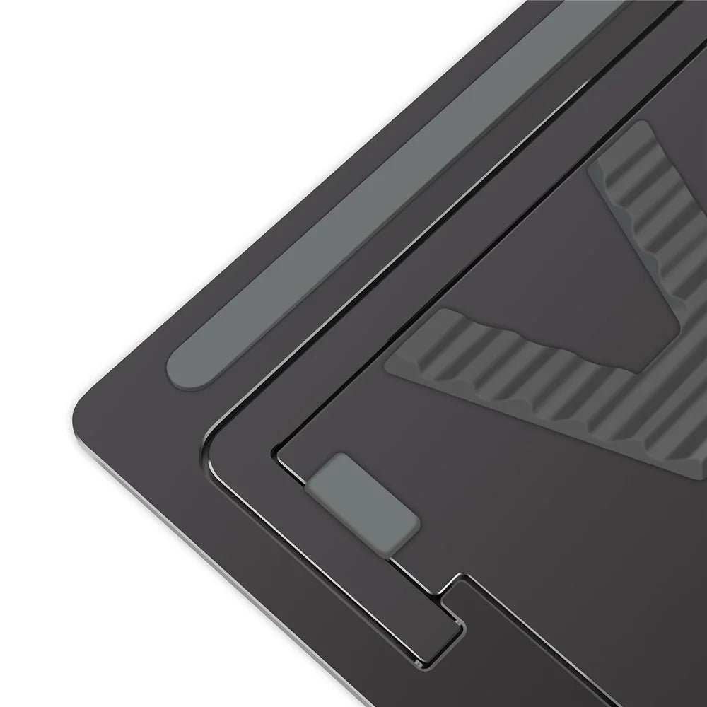 JP-1 Aluminum Alloy Adjustable Laptop Stand Foldable Notebook Desktop Mount Cooling Bracket - Dark Grey - 6