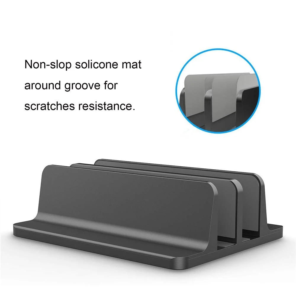 XWJ-004A Adjustable Width Double Slots Cooling Laptop Notebook Tablet Bracket Base - Black - 6
