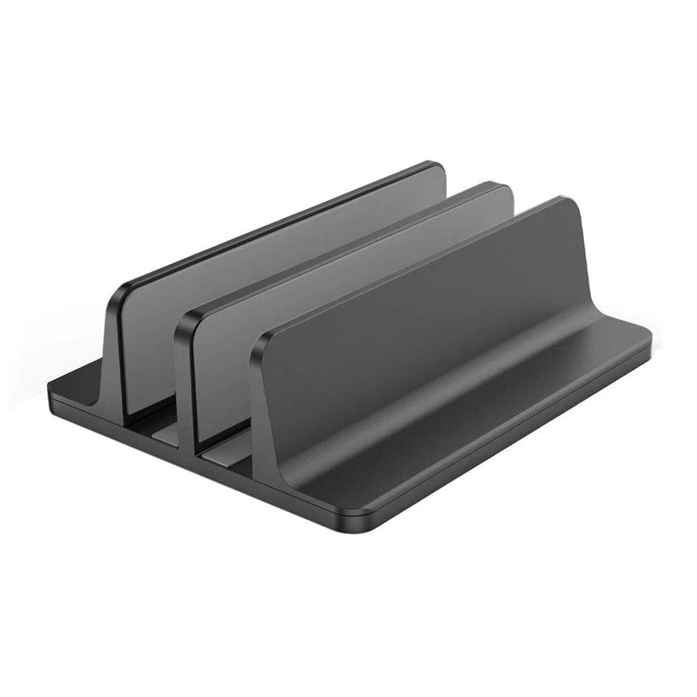 XWJ-004A Adjustable Width Double Slots Cooling Laptop Notebook Tablet Bracket Base - Black - 7