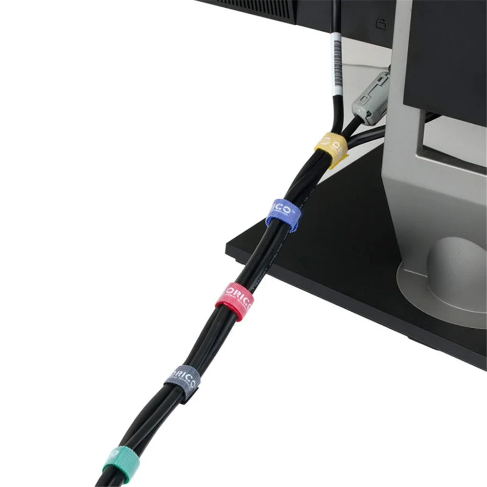 ORICO CBT-1S Reusable Dividable  Cable Tie Wire Organizer 1m/3.3ft - Black - 6