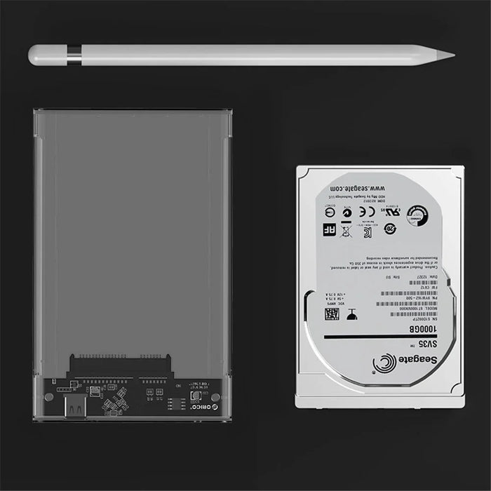 ORICO 2139C3 USB 3.1 Gen1 Type-C to SATA III 2.5'' Transparent External Hard Drive Enclosure for 2.5 inch SATA Type-C HDD/SSD - 6