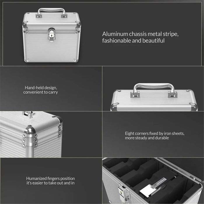 ORICO 10-Bay 3.5 Inch Aluminum Hard Drive Protection Box (BSC35-10) - Silver Color - 3
